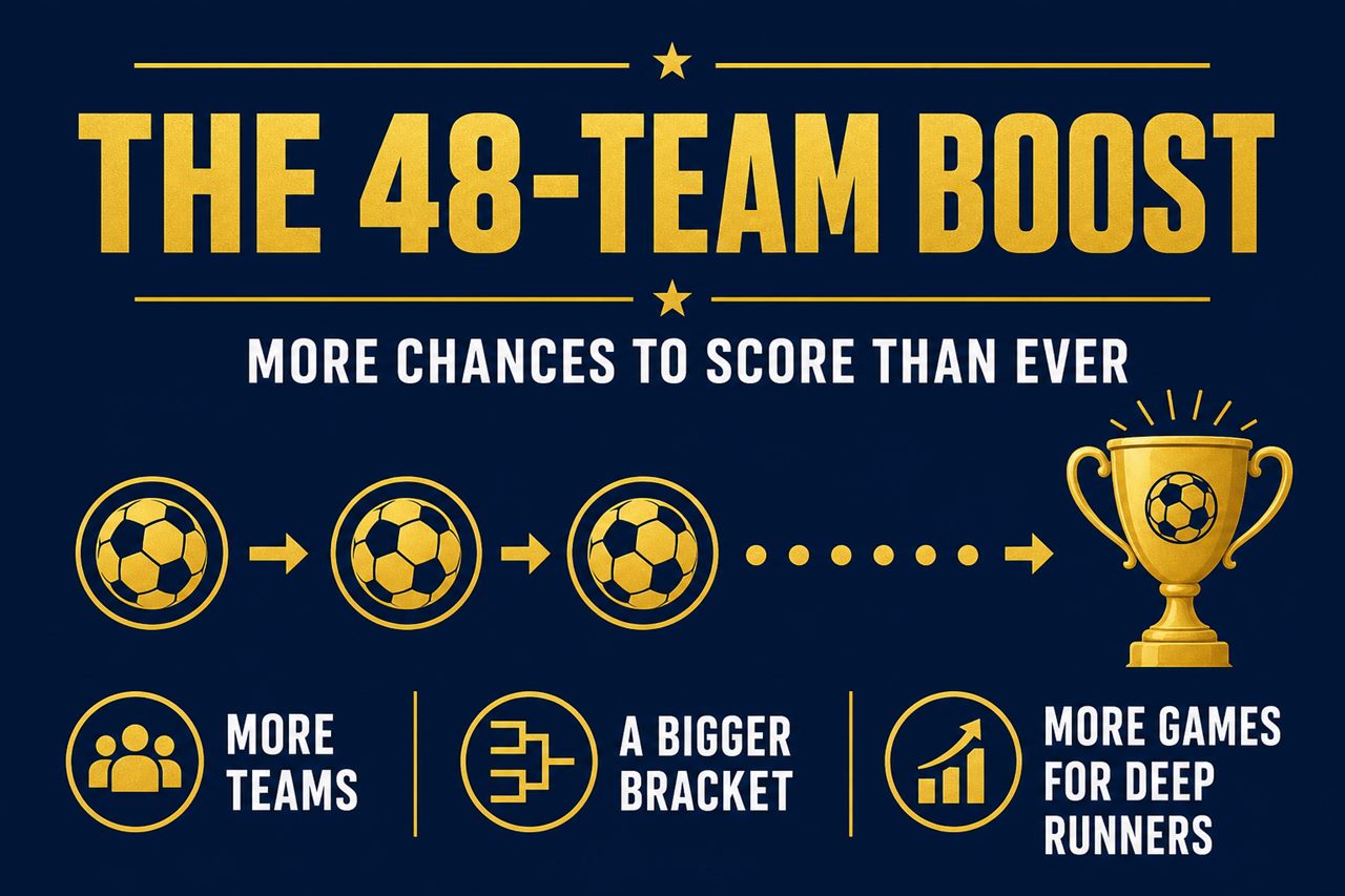 The 48-team format gives top strikers more games and more chances than ever